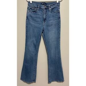 Gap Womens 70s Flare Jeans 10/30 Blue Denim High Rise Stretch Casual Retro